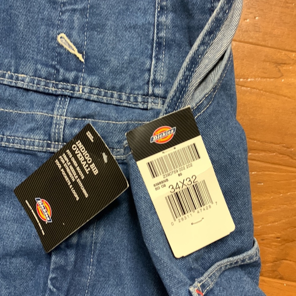 NWT Dickies Classic Blue Denim Bib Overall - Picture 4 of 5